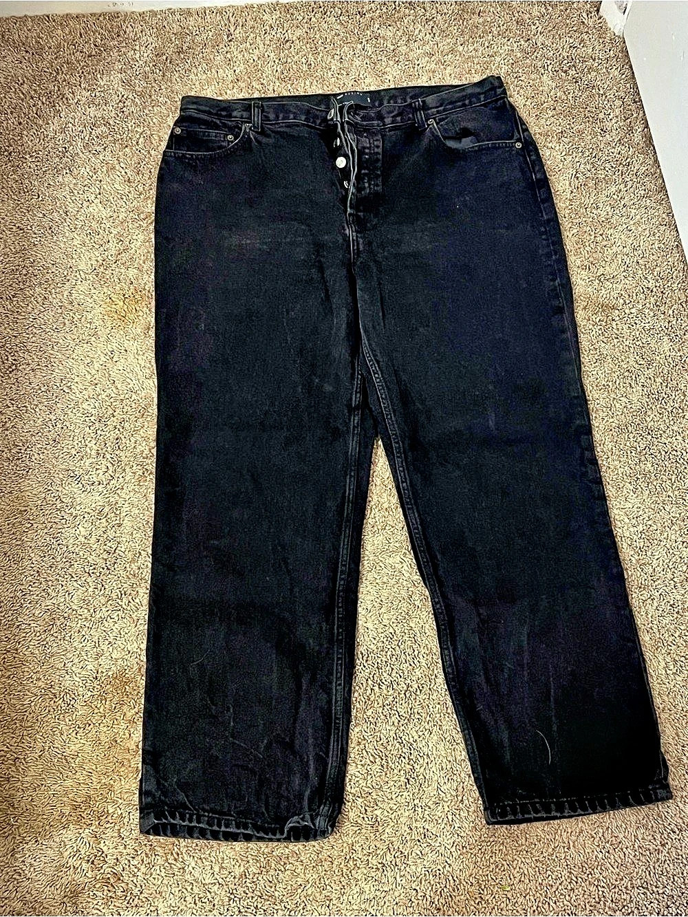 ASOS Straight Leg Black Jeans Waist 36/30